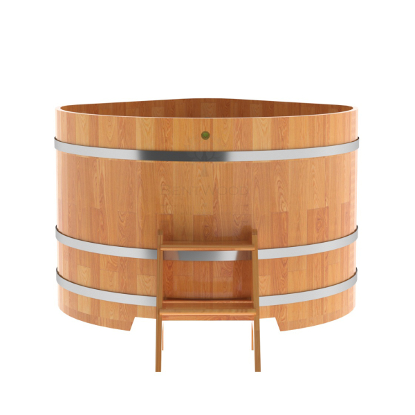 Купель угловая Bentwood из сращенных ламелей натуральной лиственницы 1,37х1,37 Высота 1,0 м. Фото № 2