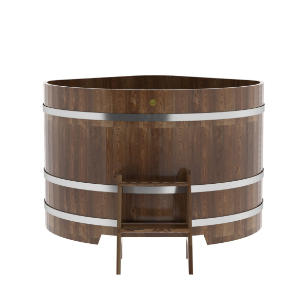 Купель угловая Bentwood из сращенных ламелей мореной лиственницы 1,37х1,37 Высота 1,0 м. Фото № 2