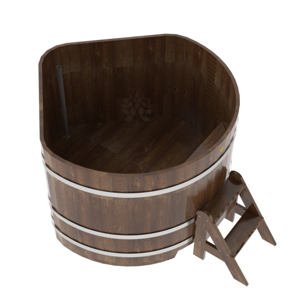Купель угловая Bentwood из сращенных ламелей мореной лиственницы 1,37х1,37 Высота 1,0 м. Фото № 4