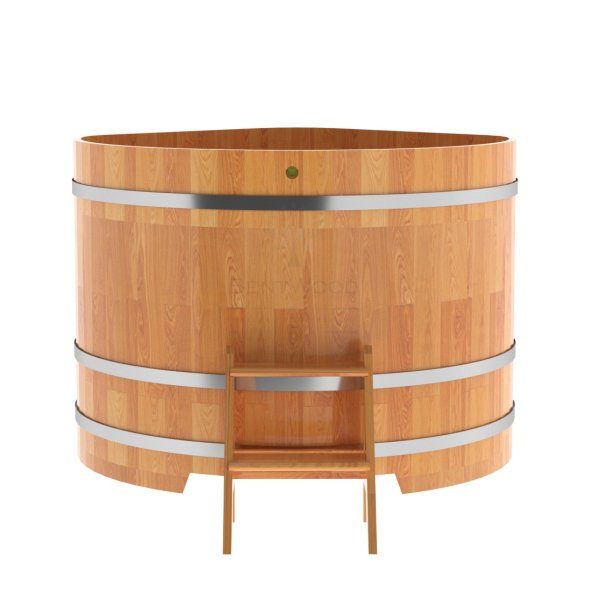 Купель угловая Bentwood из сращенных ламелей натуральной лиственницы 1,37х1,37 Высота 1,1 м. Фото № 3