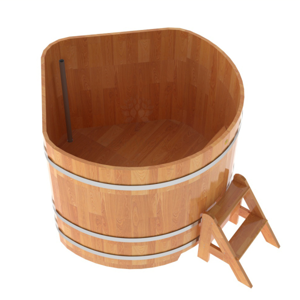 Купель угловая Bentwood из сращенных ламелей натуральной лиственницы 1,37х1,37 Высота 1,1 м. Фото № 4