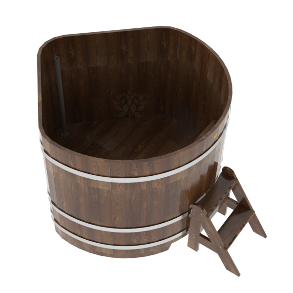 Купель угловая Bentwood из сращенных ламелей мореной лиственницы 1,37х1,37 Высота 1,1 м. Фото № 4