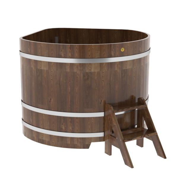 Купель угловая Bentwood из сращенных ламелей мореной лиственницы 1,37х1,37 Высота 1,1 м. Фото № 1