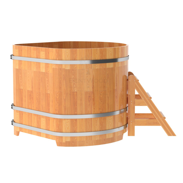 Купель угловая Bentwood из сращенных ламелей натуральной лиственницы 1,37х1,37 Высота 1,2 м. Фото № 3