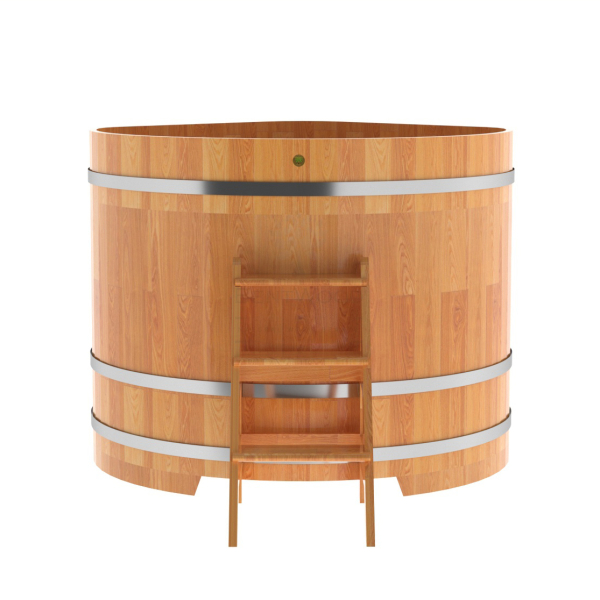 Купель угловая Bentwood из сращенных ламелей натуральной лиственницы 1,37х1,37 Высота 1,2 м. Фото № 2
