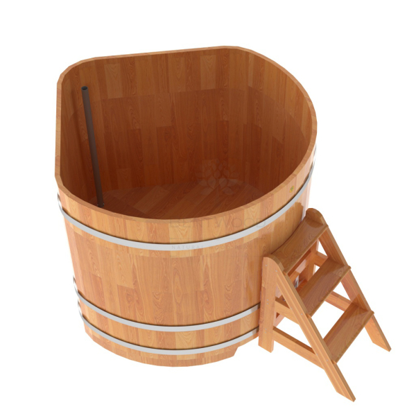 Купель угловая Bentwood из сращенных ламелей натуральной лиственницы 1,37х1,37 Высота 1,2 м. Фото № 4