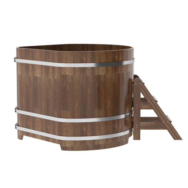 Купель угловая Bentwood из сращенных ламелей мореной лиственницы 1,37х1,37 Высота 1,2 м. Фото № 3