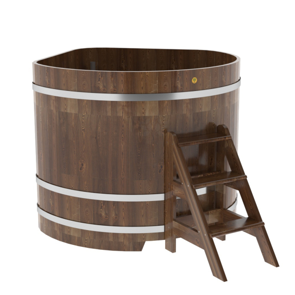 Купель угловая Bentwood из сращенных ламелей мореной лиственницы 1,37х1,37 Высота 1,2 м. Фото № 1