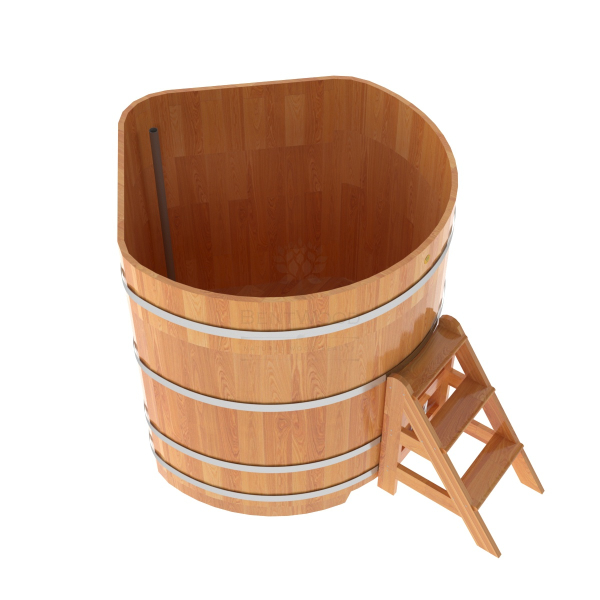 Купель угловая Bentwood из сращенных ламелей натуральной лиственницы 1,37х1,37 Высота 1,4 м. Фото № 3