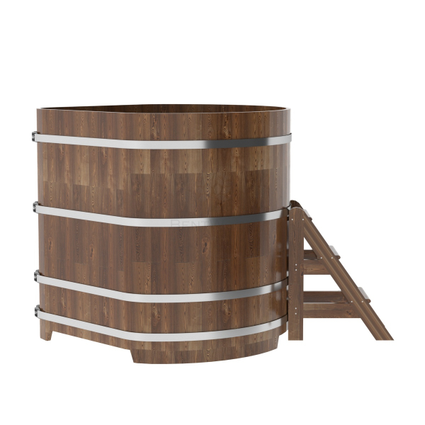 Купель угловая Bentwood из сращенных ламелей мореной лиственницы 1,37х1,37 Высота 1,4 м. Фото № 2