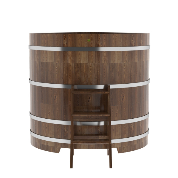 Купель угловая Bentwood из сращенных ламелей мореной лиственницы 1,37х1,37 Высота 1,4 м. Фото № 3
