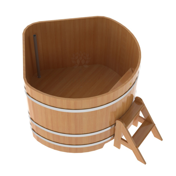 Купель угловая Bentwood из натуральной лиственницы Премиум 1,37х1,37 Высота 1,0 м. Фото № 3