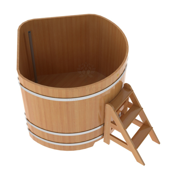 Купель угловая Bentwood из натуральной лиственницы Премиум 1,37х1,37 Высота 1,2 м. Фото № 3