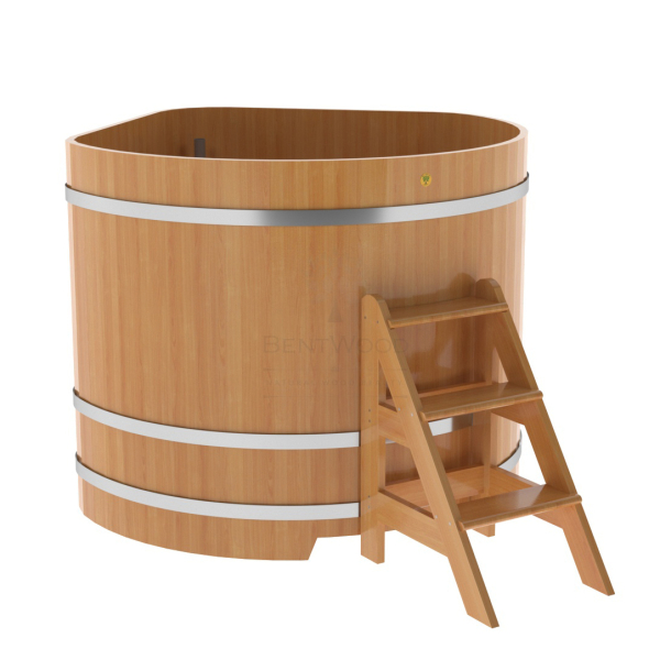 Купель угловая Bentwood из натуральной лиственницы Премиум 1,37х1,37 Высота 1,2 м. Фото № 1