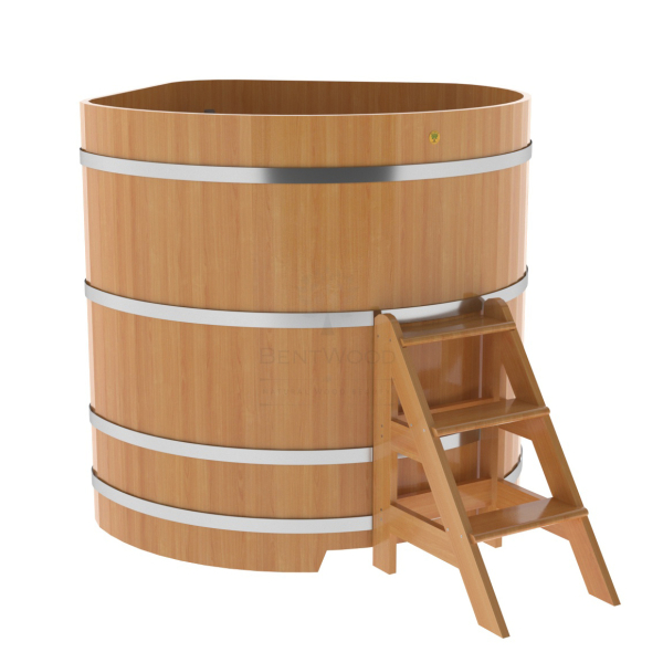 Купель угловая Bentwood из натуральной лиственницы Премиум 1,37х1,37 Высота 1,4 м. Фото № 1