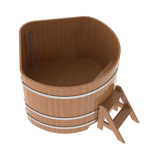 Купель угловая Bentwood из натурального дуба 1,37х1,37 Высота 1,0 м. Фото № 3