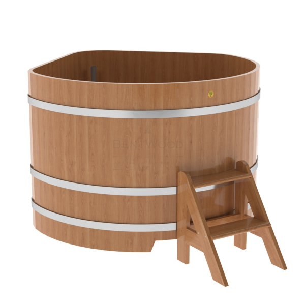 Купель угловая Bentwood из натурального дуба 1,37х1,37 Высота 1,0 м. Фото № 1