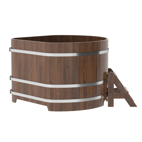 Купель угловая Bentwood из мореного дуба 1,37х1,37 Высота 1,0 м. Фото № 4
