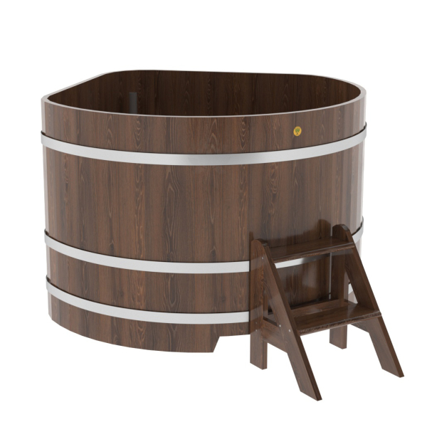 Купель угловая Bentwood из мореного дуба 1,37х1,37 Высота 1,0 м. Фото № 1