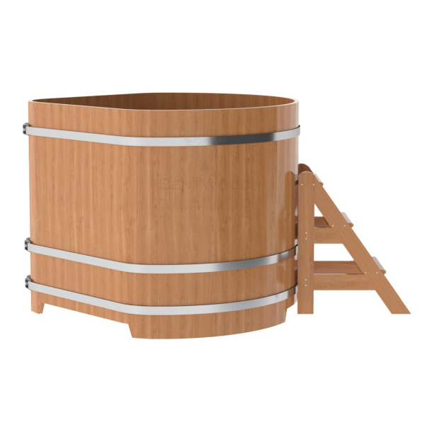 Купель угловая Bentwood из натурального дуба 1,37х1,37 Высота 1,2 м. Фото № 3
