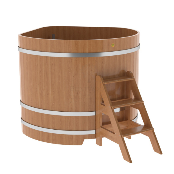 Купель угловая Bentwood из натурального дуба 1,37х1,37 Высота 1,2 м. Фото № 1