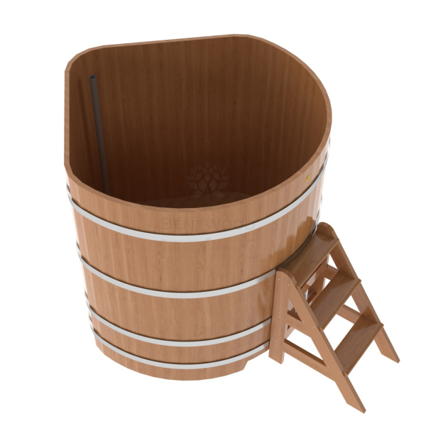 Купель угловая Bentwood из натурального дуба 1,37х1,37 Высота 1,4 м. Фото № 3