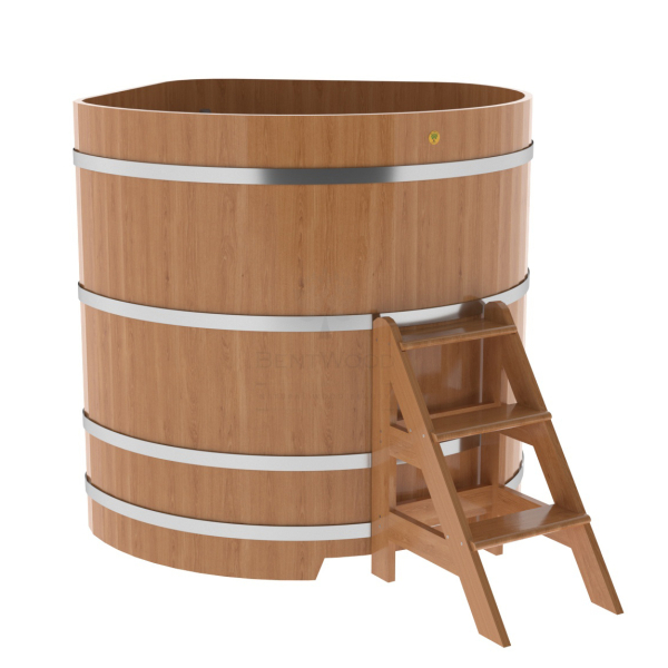 Купель угловая Bentwood из натурального дуба 1,37х1,37 Высота 1,4 м. Фото № 1