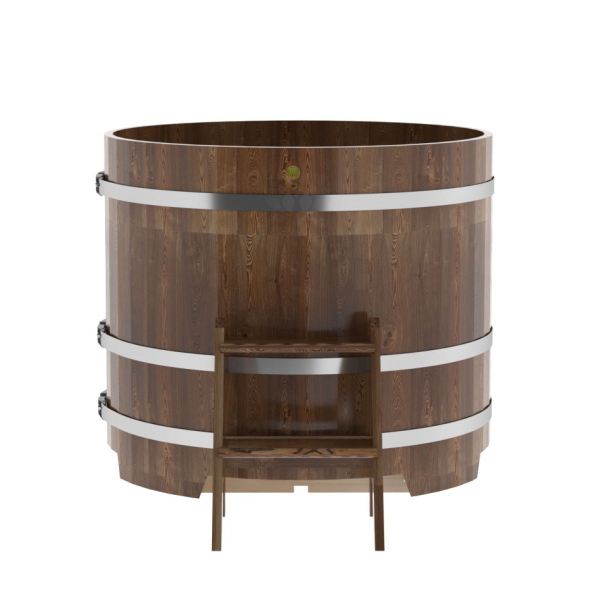 Купель Круглая Bentwood из сращенных ламелей мореной лиственницы 1,17 х 1,17 х 1,0 м. Фото № 3