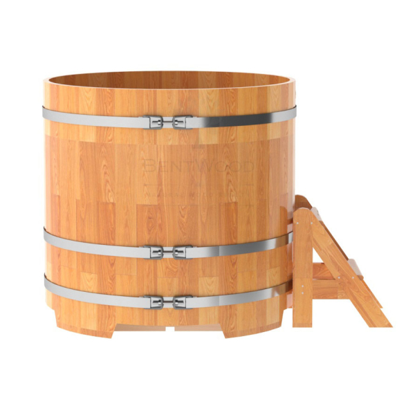 Купель Круглая Bentwood из сращенных ламелей натуральной лиственницы 1,17 х 1,17 х 1,1 м. Фото № 2