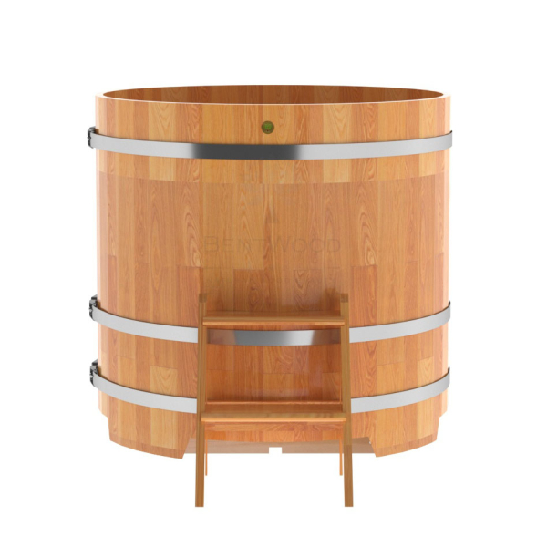 Купель Круглая Bentwood из сращенных ламелей натуральной лиственницы 1,17 х 1,17 х 1,1 м. Фото № 3
