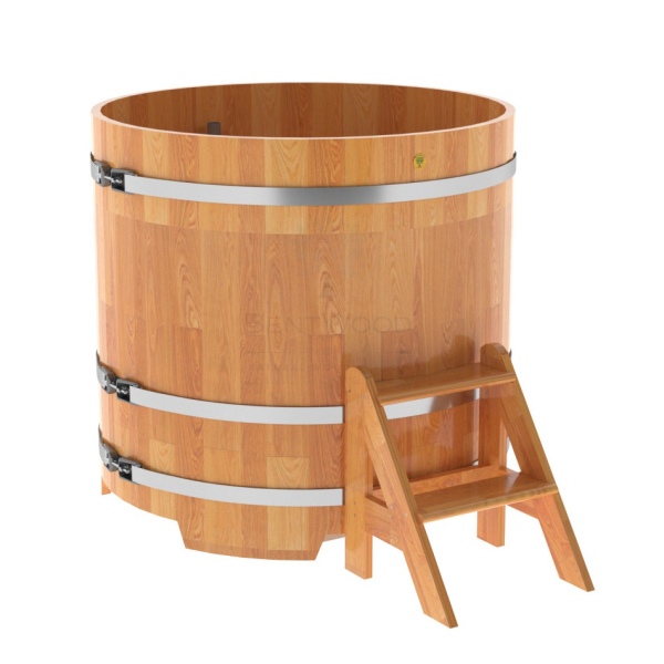 Купель Круглая Bentwood из сращенных ламелей натуральной лиственницы 1,17 х 1,17 х 1,1 м. Фото № 1