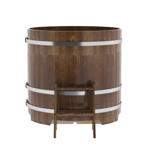 Купель Круглая Bentwood из сращенных ламелей мореной лиственницы 1,17 х 1,17 х 1,1 м. Фото № 4