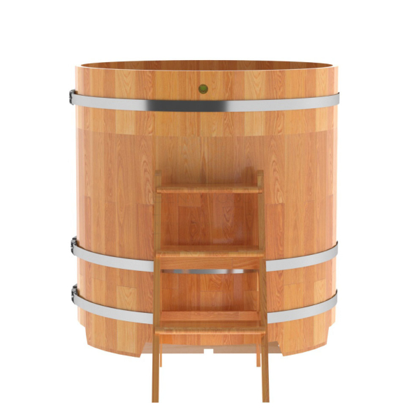Купель Круглая Bentwood из сращенных ламелей натуральной лиственницы 1,17 х 1,17 х 1,2 м. Фото № 3
