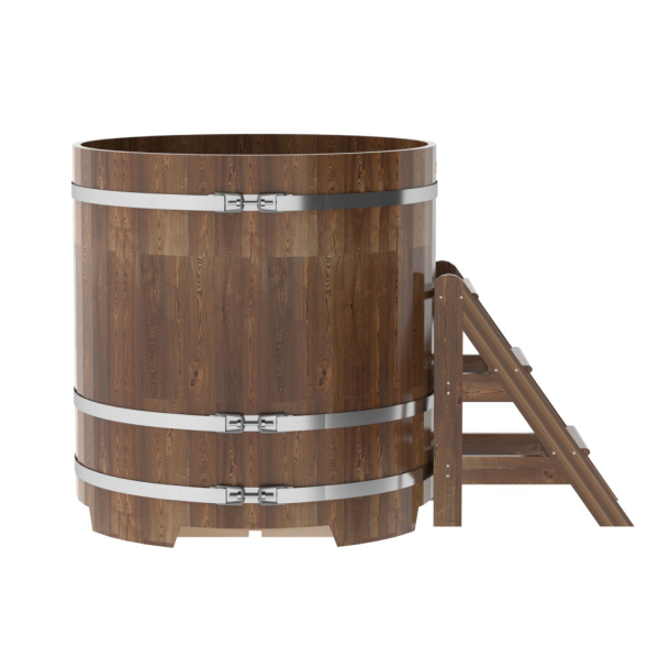 Купель Круглая Bentwood из сращенных ламелей мореной лиственницы 1,17 х 1,17 х 1,2 м. Фото № 3
