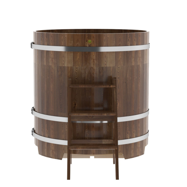 Купель Круглая Bentwood из сращенных ламелей мореной лиственницы 1,17 х 1,17 х 1,2 м. Фото № 2
