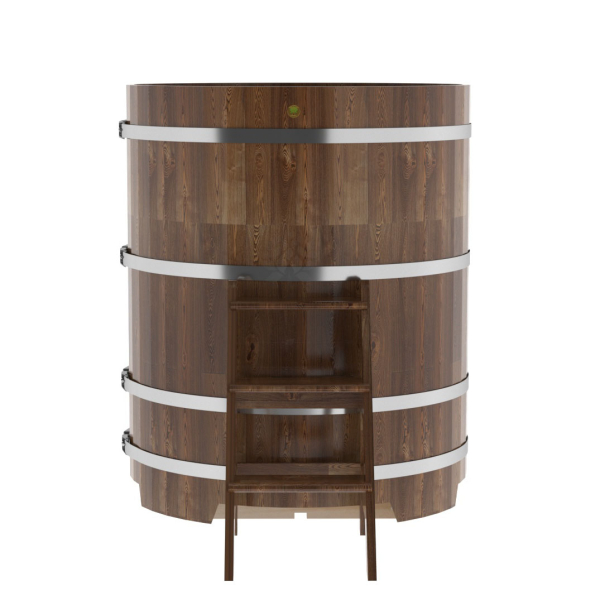Купель Круглая Bentwood из сращенных ламелей мореной лиственницы 1,17 х 1,17 х 1,4 м. Фото № 2