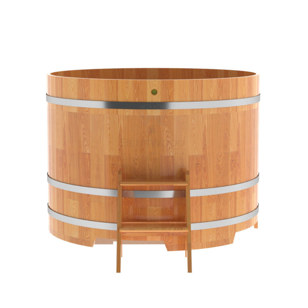 Купель Круглая Bentwood из сращенных ламелей натуральной лиственницы 1,50 х 1,50 х 1,1 м. Фото № 3