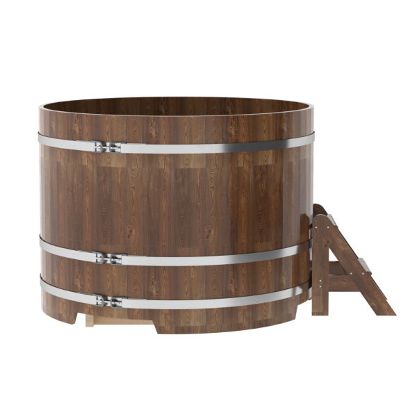 Купель Круглая Bentwood из сращенных ламелей мореной лиственницы 1,50 х 1,50 х 1,1 м. Фото № 2