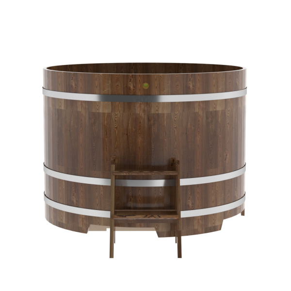 Купель Круглая Bentwood из сращенных ламелей мореной лиственницы 1,50 х 1,50 х 1,1 м. Фото № 3