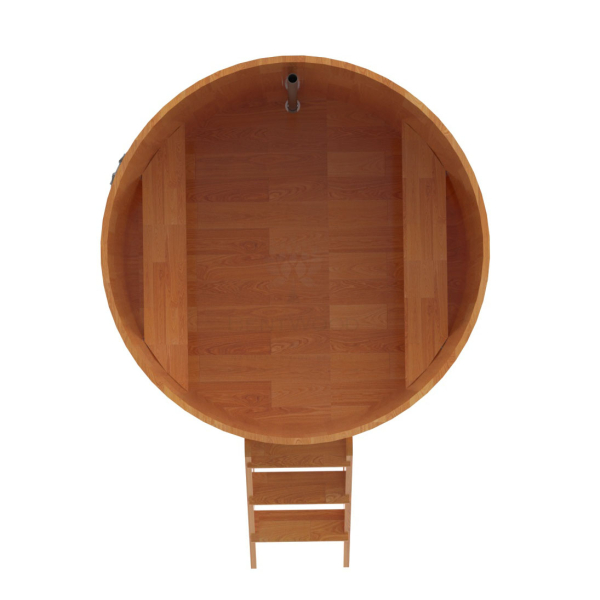 Купель Круглая Bentwood из сращенных ламелей натуральной лиственницы 1,50 х 1,50 х 1,2 м. Фото № 5