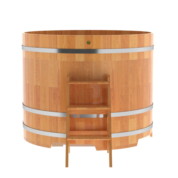 Купель Круглая Bentwood из сращенных ламелей натуральной лиственницы 1,50 х 1,50 х 1,2 м. Фото № 3