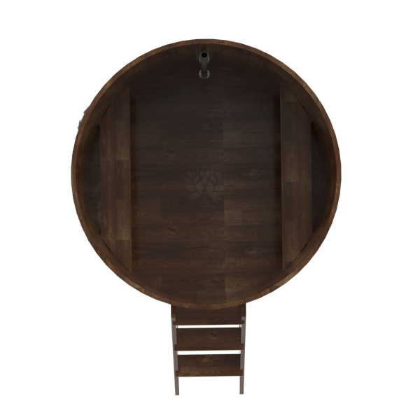 Купель Круглая Bentwood из сращенных ламелей мореной лиственницы 1,50 х 1,50 х 1,2 м. Фото № 5