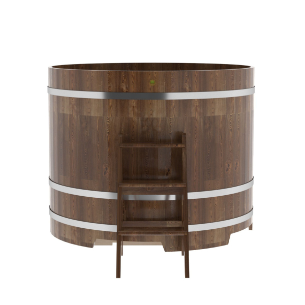 Купель Круглая Bentwood из сращенных ламелей мореной лиственницы 1,50 х 1,50 х 1,2 м. Фото № 3