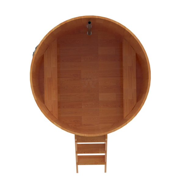Купель Круглая Bentwood из сращенных ламелей натуральной лиственницы 1,50 х 1,50 х 1,4 м. Фото № 5