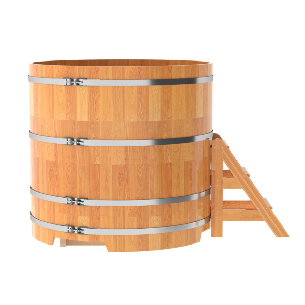 Купель Круглая Bentwood из сращенных ламелей натуральной лиственницы 1,50 х 1,50 х 1,4 м. Фото № 2