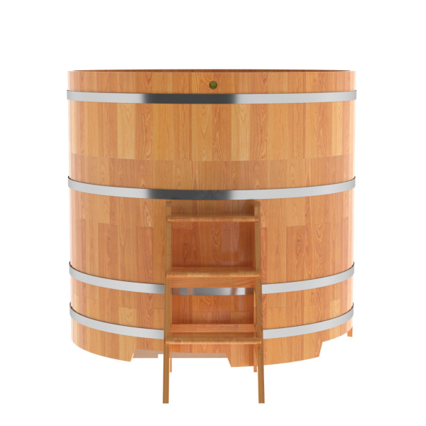 Купель Круглая Bentwood из сращенных ламелей натуральной лиственницы 1,50 х 1,50 х 1,4 м. Фото № 3
