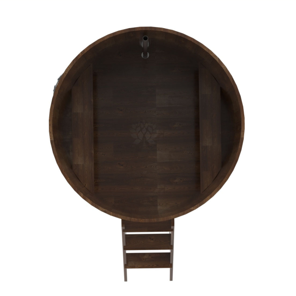 Купель Круглая Bentwood из сращенных ламелей мореной лиственницы 1,50 х 1,50 х 1,4 м. Фото № 5