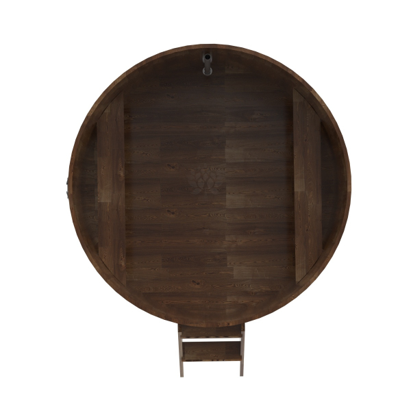 Купель Круглая Bentwood из сращенных ламелей мореной лиственницы 1,80 х 1,80 х 1,0 м. Фото № 5