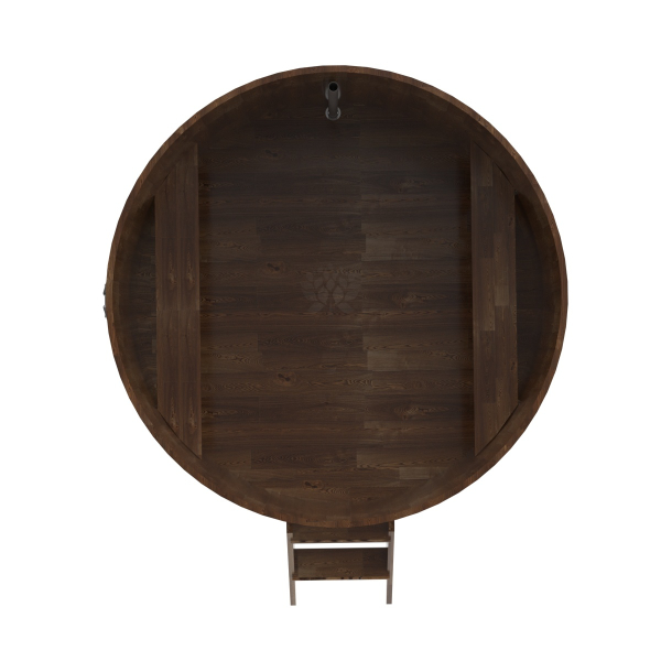 Купель Круглая Bentwood из сращенных ламелей мореной лиственницы 1,80 х 1,80 х 1,1 м. Фото № 5