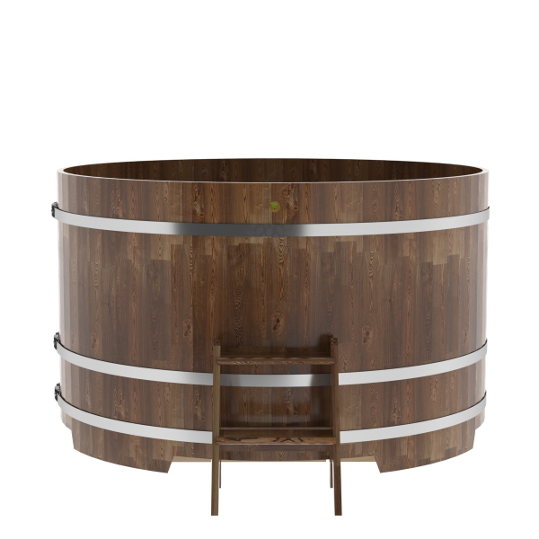 Купель Круглая Bentwood из сращенных ламелей мореной лиственницы 1,80 х 1,80 х 1,1 м. Фото № 2